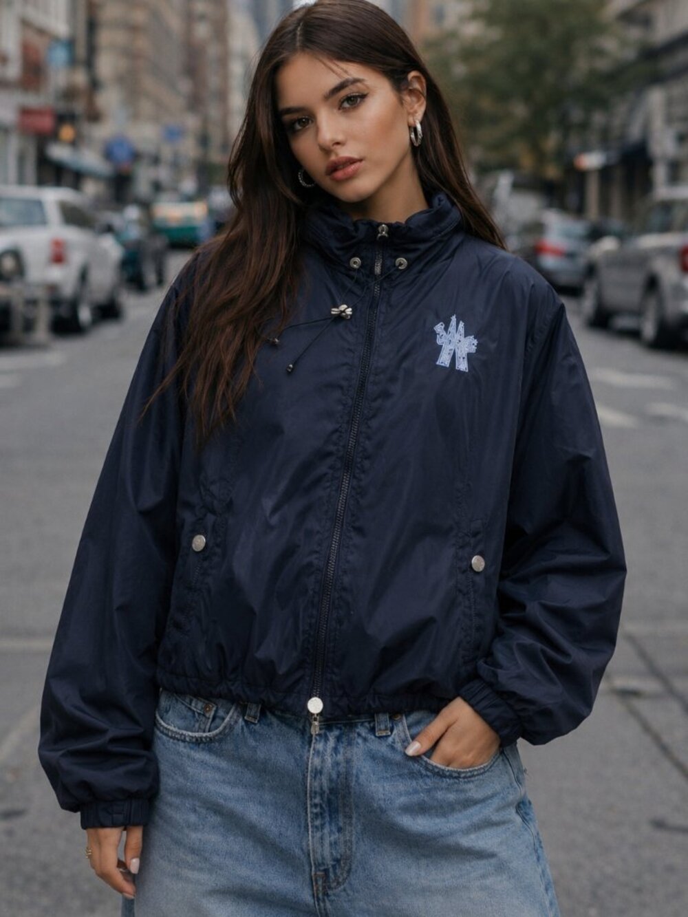 Moncler Vintage Nancy windbreaker jacket with Swarovski crystal logo Y2K